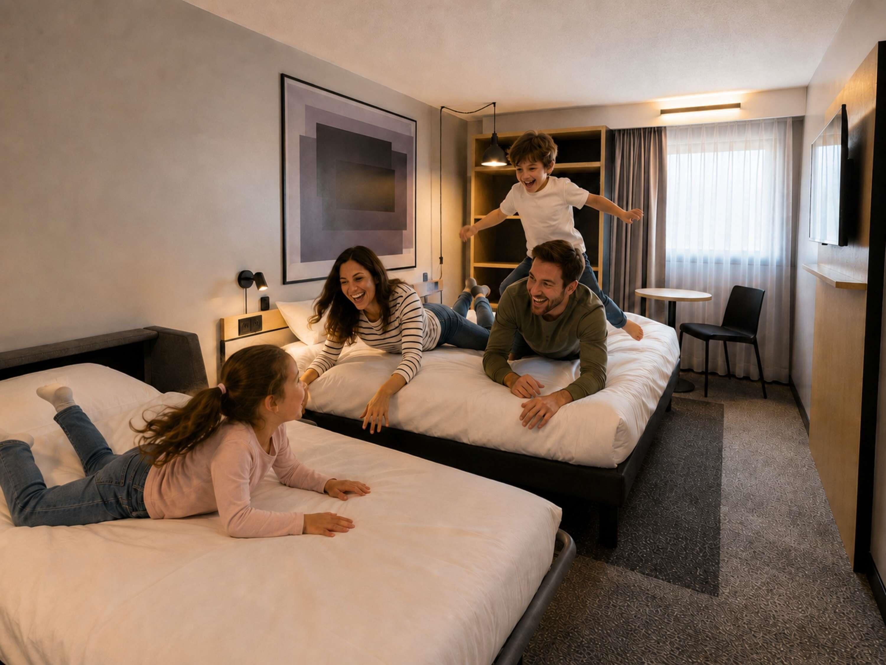 Standard Room, Multiple Beds | Premium bedding, desk, blackout curtains, soundproofing