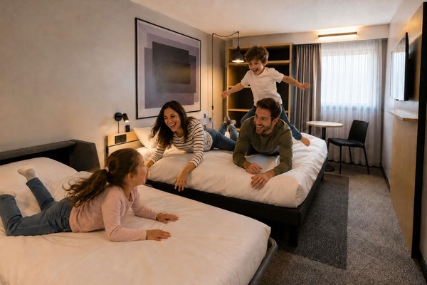 Standard Room, Multiple Beds | Premium bedding, desk, blackout drapes, soundproofing