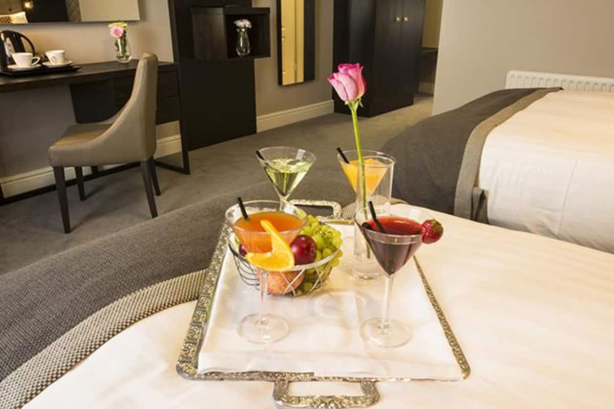 desk, laptop workspace, iron/ironing board, free cots/infant beds