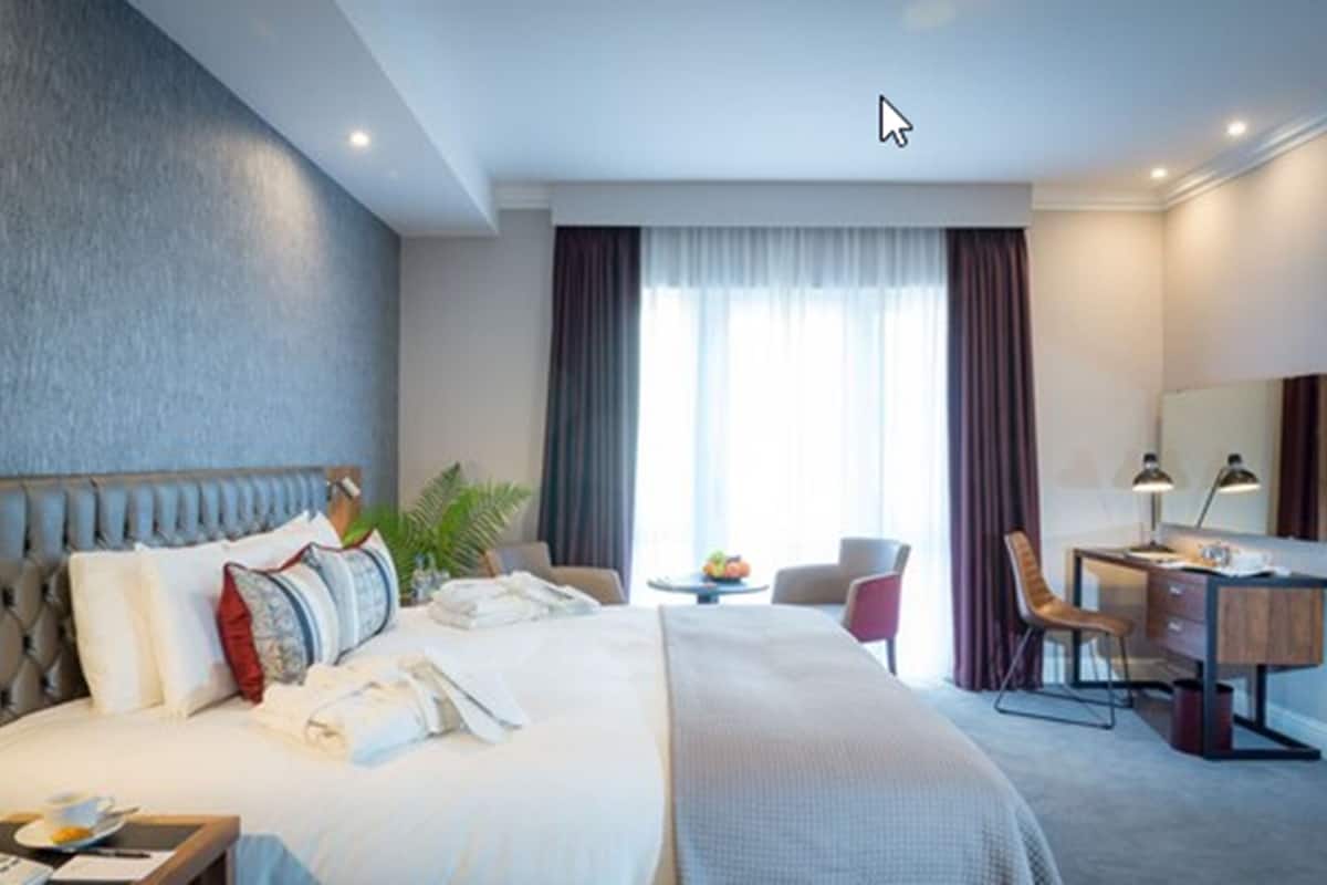 desk, laptop workspace, iron/ironing board, free cots/infant beds