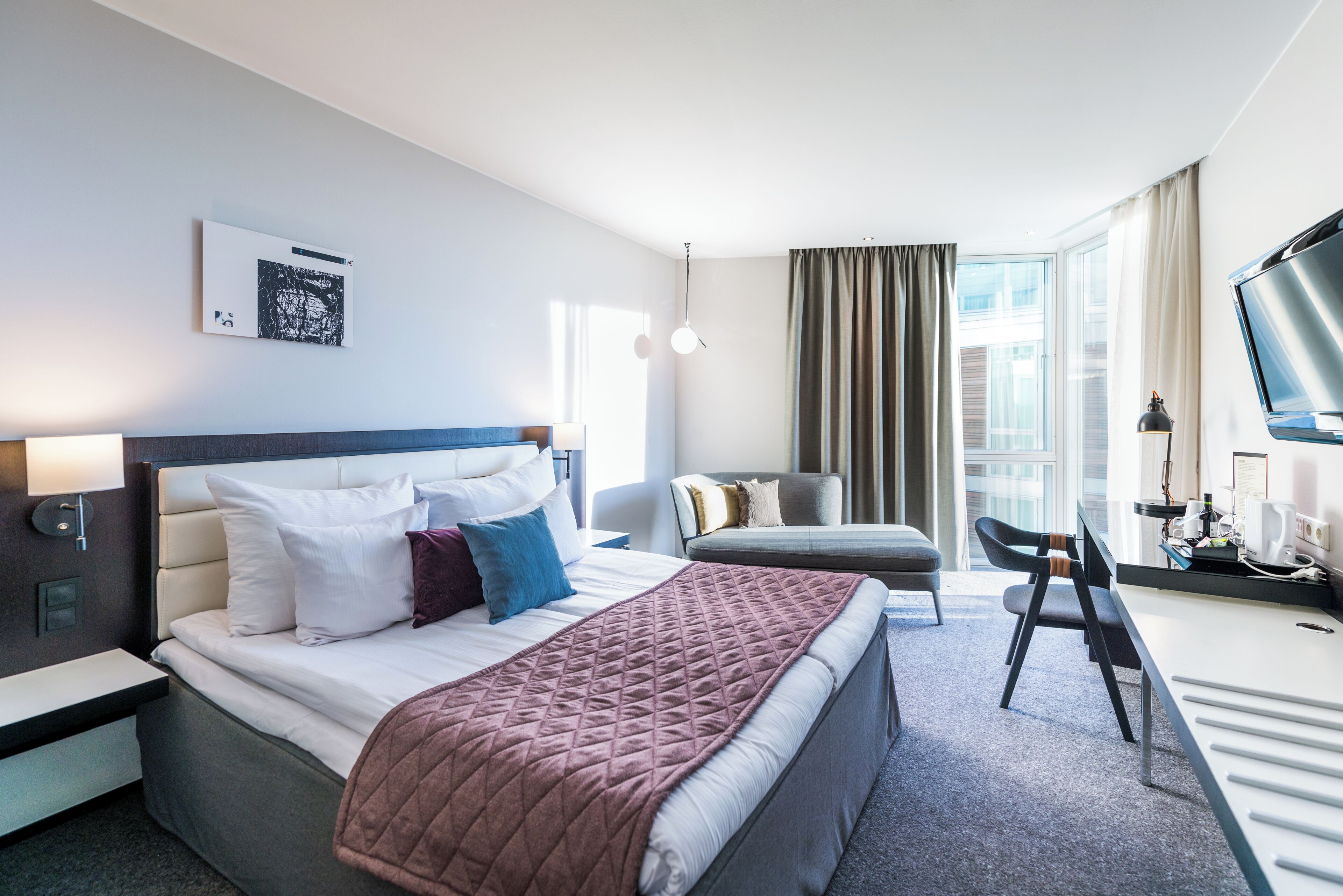 Family Room | Minibar, desk, laptop workspace, iron/ironing board