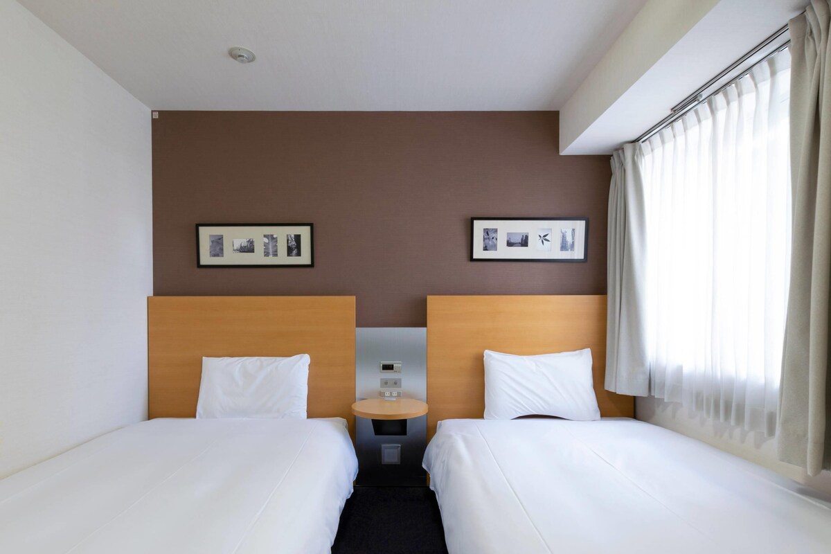 Economy Twin kamer, 2 eenpersoonsbedden, niet-roken | Luxe beddengoed, een bureau, een laptopwerkplek