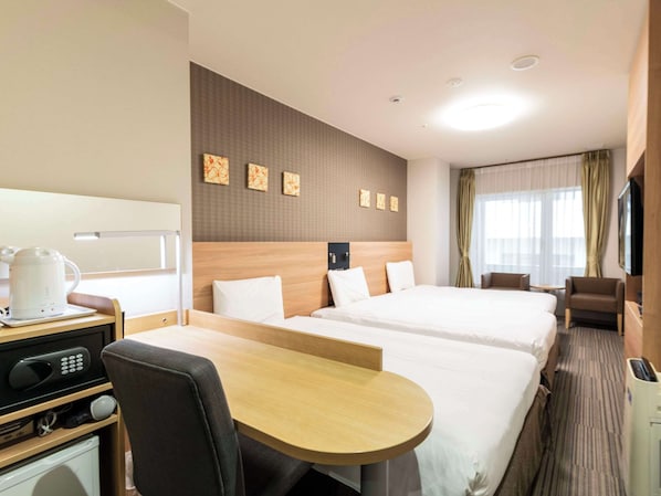 Standard Twin Room, 2 Single Beds, Non Smoking (with 1 Extra bed) | Desk, blackout curtains, iron/ironing board, free WiFi