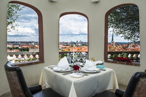 Breakfast, lunch, dinner served; garden views  - Golden Well Hotel (Prague)