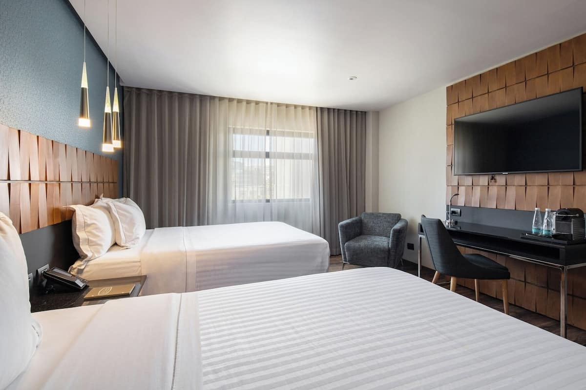 Premium bedding, pillowtop beds, in-room safe, desk
