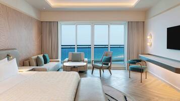 Executive Suite, 1 Bedroom, Balcony, Ocean View | Premium bedding, pillowtop beds, minibar, in-room safe