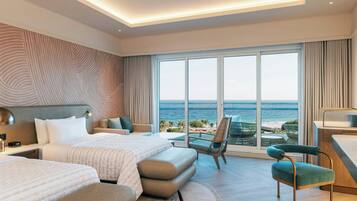 Chambre Supérieure, 2 lits une place (Balcony) | Literie de qualité supérieure, surmatelas, minibar
