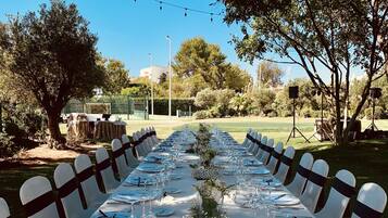 Outdoor wedding area