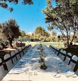 Outdoor wedding area