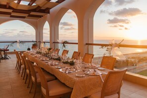 Outdoor wedding area