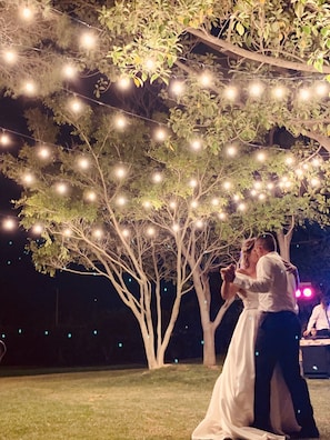 Outdoor wedding area