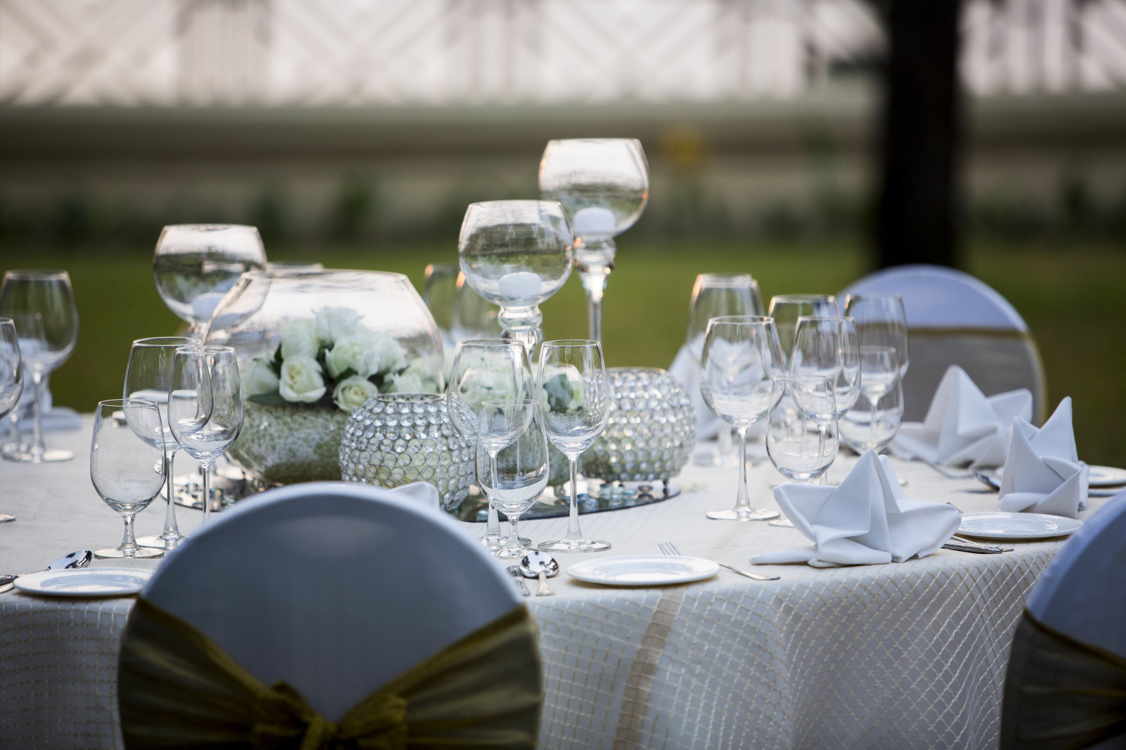 outdoor wedding area