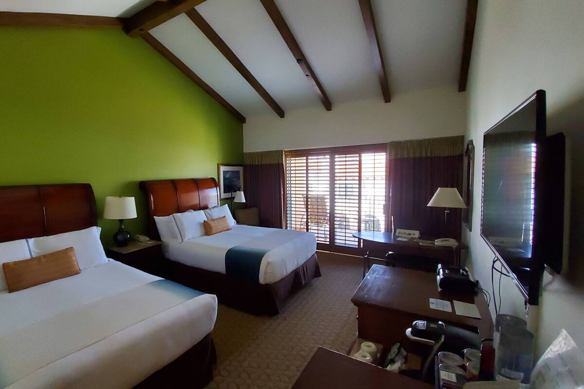 Deluxe Room, 2 Queen Beds | Premium bedding, in-room safe, desk, blackout drapes