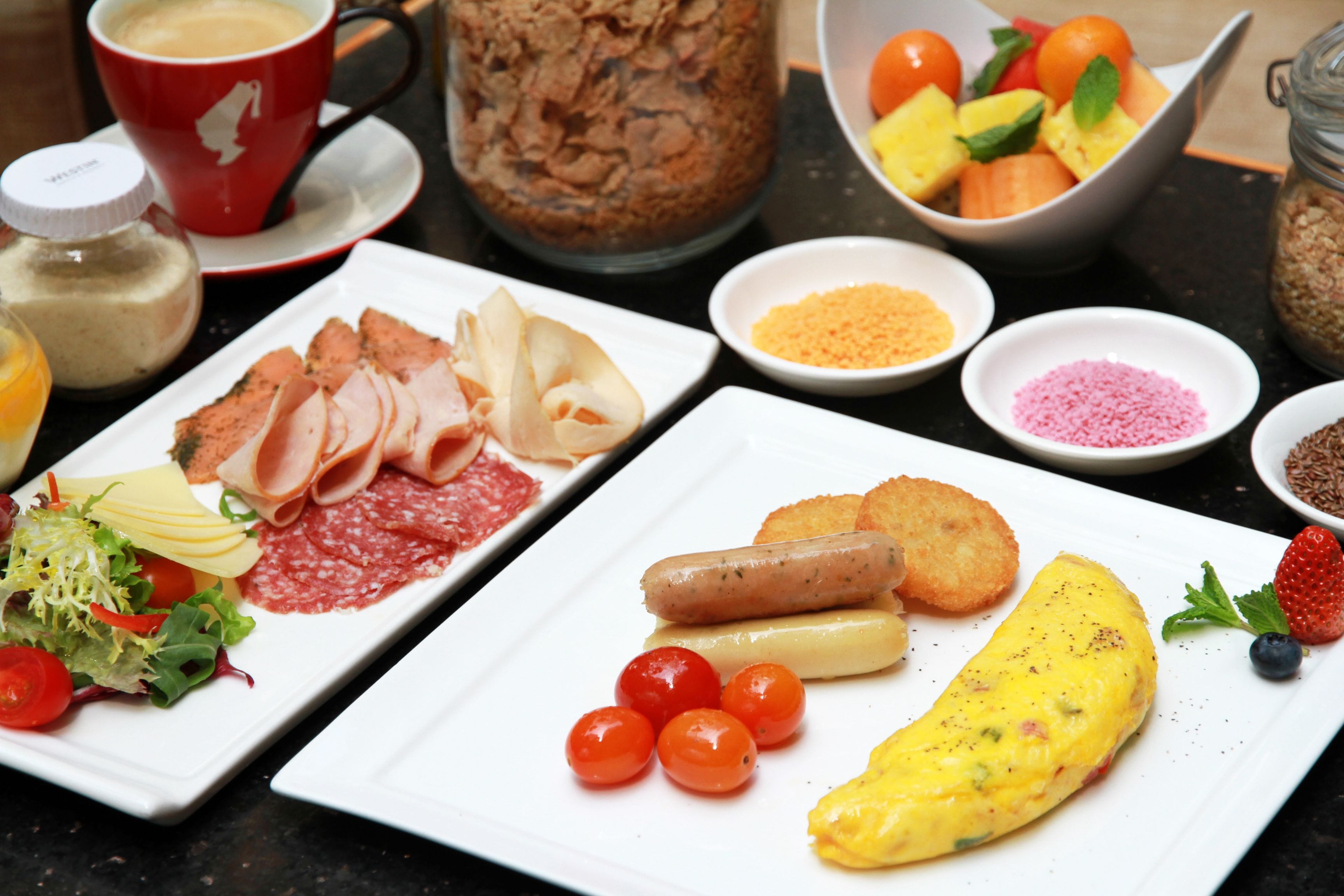 Café da manhã com buffet todos os dias (CNY 254 por pessoa) 