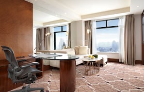 Studio, 1 King Bed, City View (Crown) | Living area | Flat-screen TV