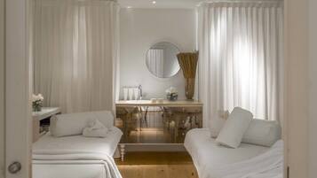 Espace de soins pour les couples, soins corporels, soins d'aromathérapie