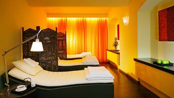 Couples treatment rooms, hot stone massages, deep-tissue massages