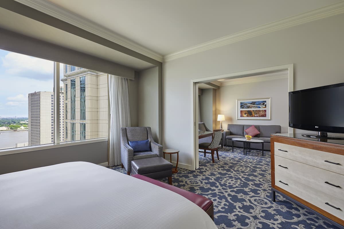 Grand Suite, 1 King Bed, Accessible | Frette Italian sheets, premium bedding, down comforters, pillowtop beds