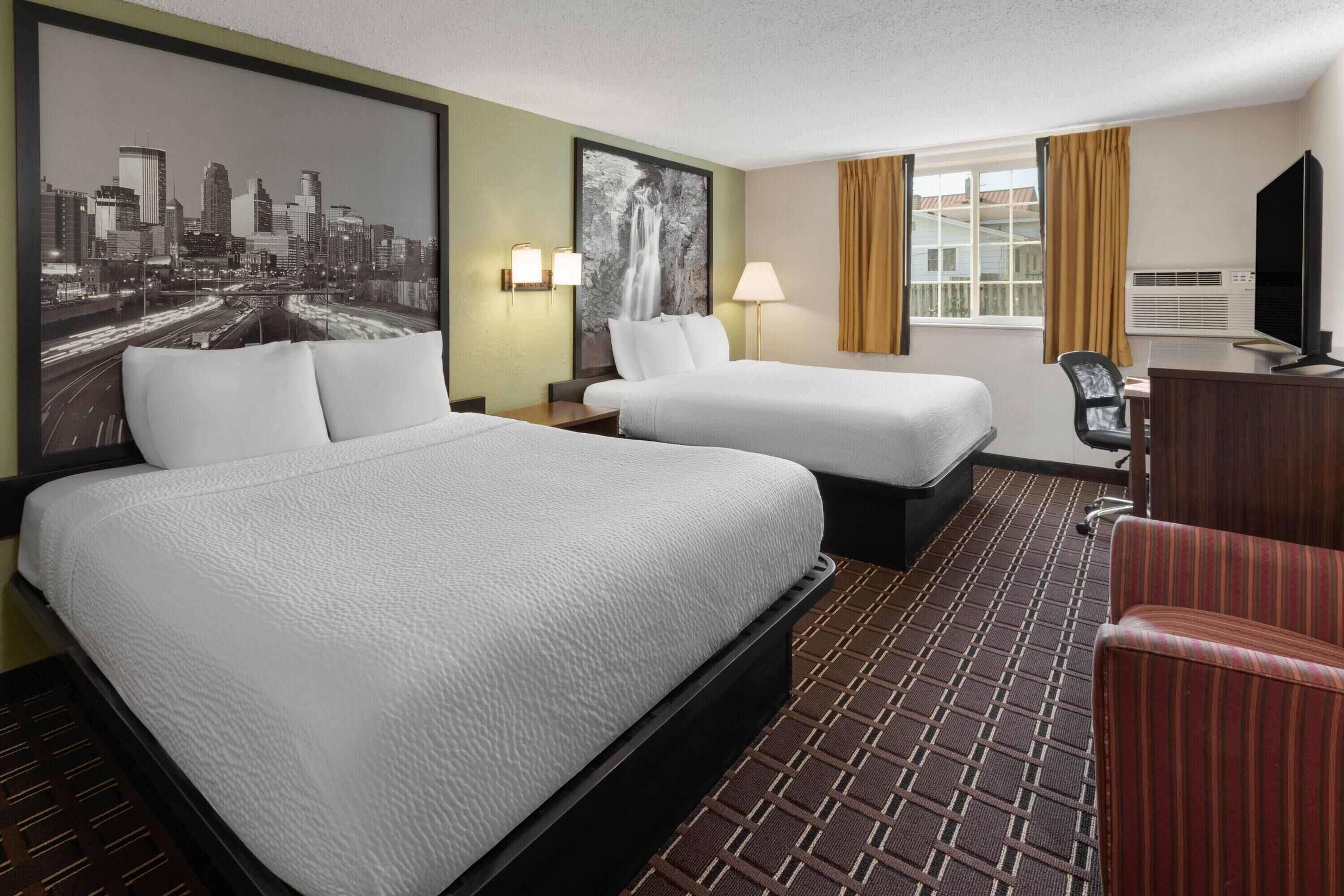 Standard Room, 2 Queen Beds | Individually decorated, individually furnished, desk, laptop workspace