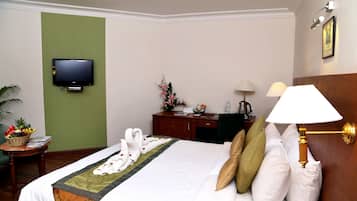 Quarto executivo, várias camas | Roupas de cama premium, frigobar, cofres nos quartos