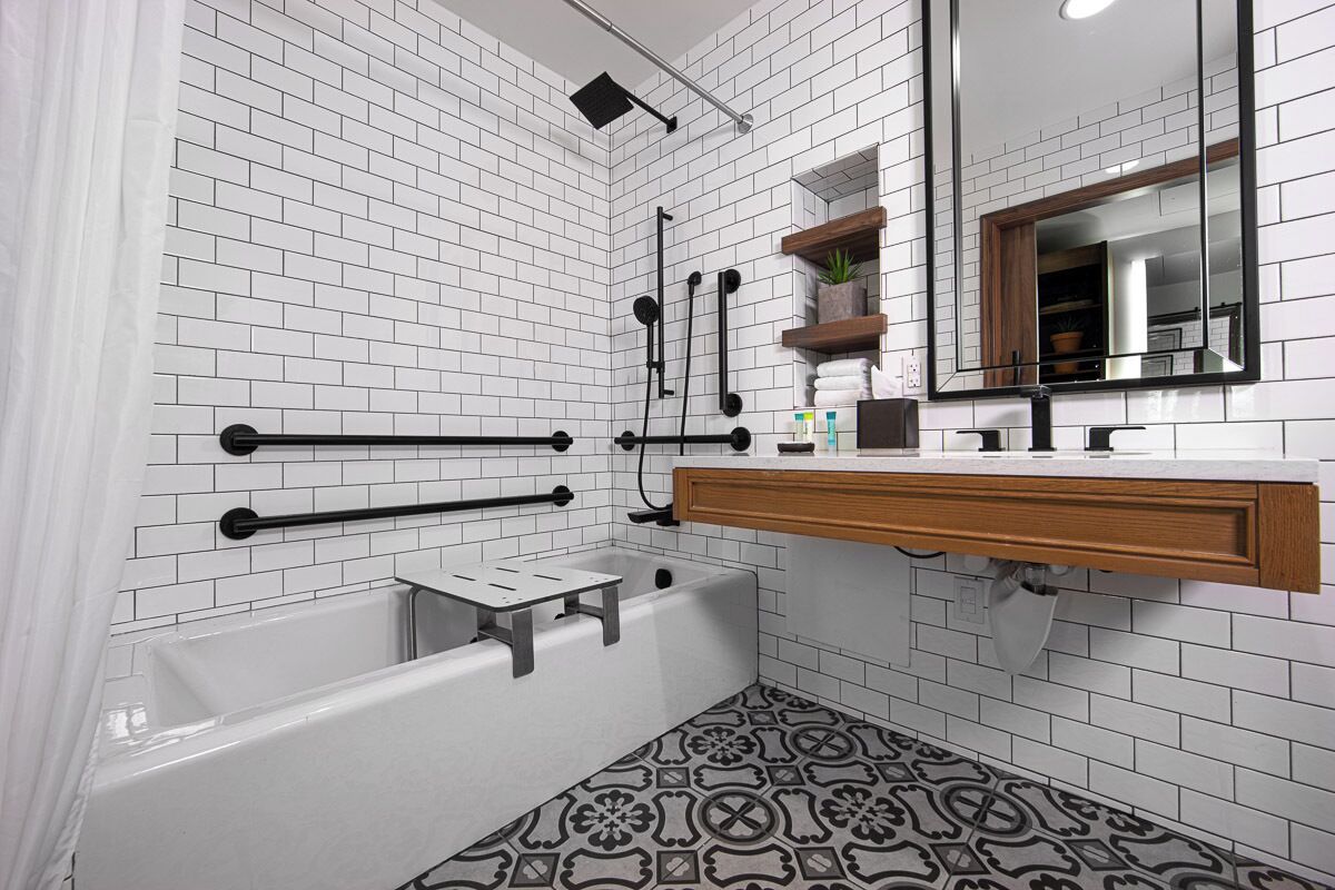 特級雙床房, 無障礙, 非吸煙房 | 浴室 | 免費梳洗用品、風筒、提供毛巾