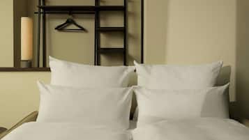 Hypo-allergenic bedding, in-room safe, desk, laptop workspace