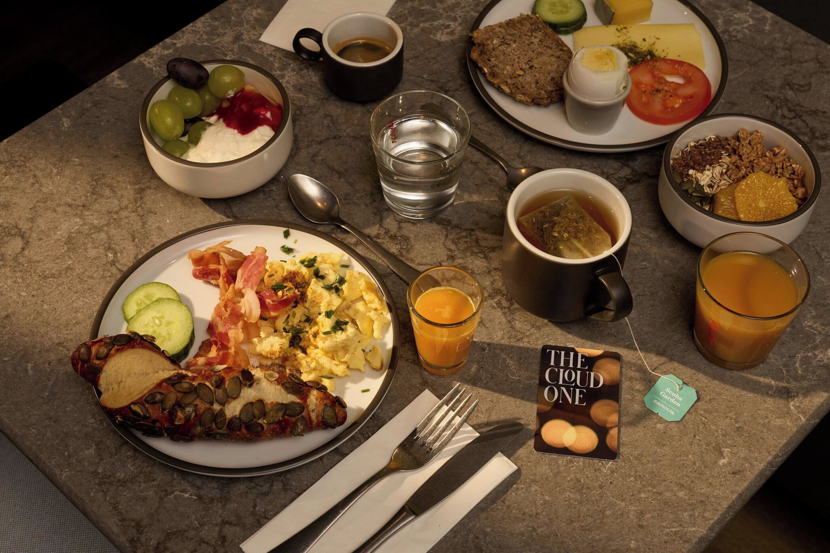 Daily buffet breakfast (EUR 24.50 per person)