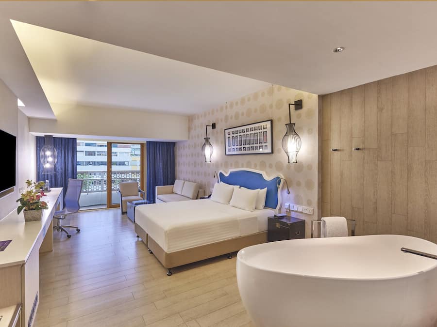 Ropa de cama de alta calidad, caja fuerte, cortinas opacas