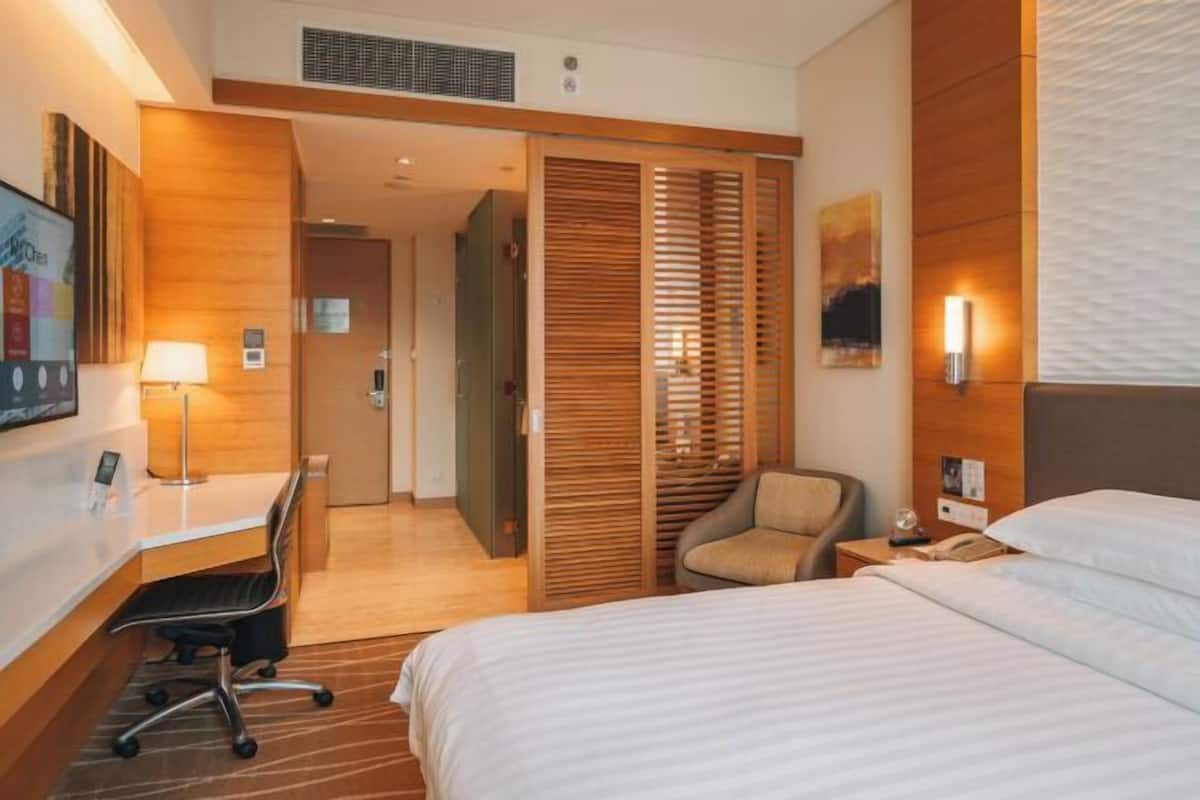 In-room safe, desk, blackout curtains, iron/ironing board