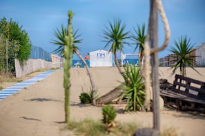 Privatstrand, Sonnenschirme