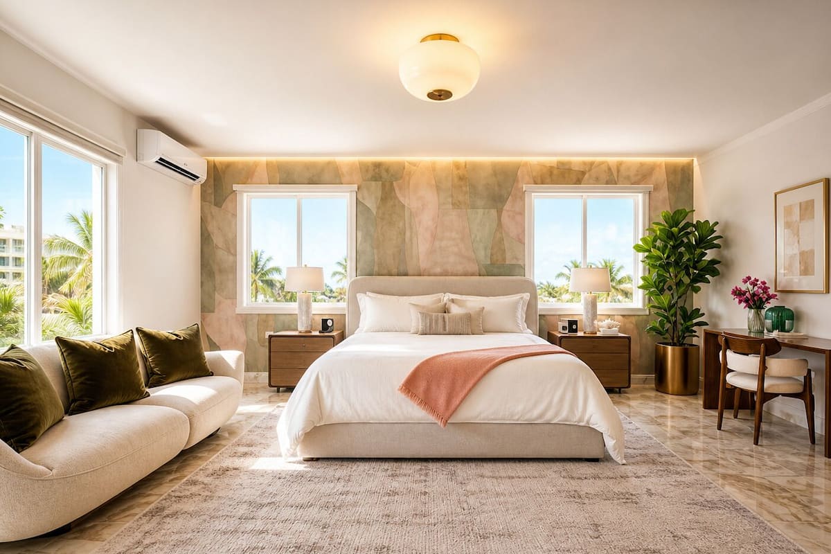 Ocean King Penthouse | Down comforters, individually decorated, individually furnished
