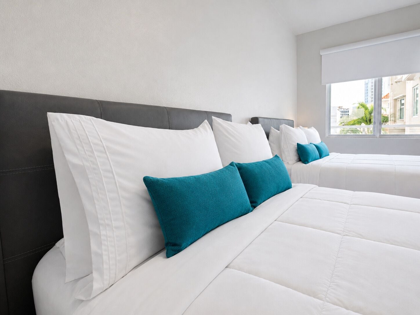 The Double | Down comforters, individually decorated, individually furnished