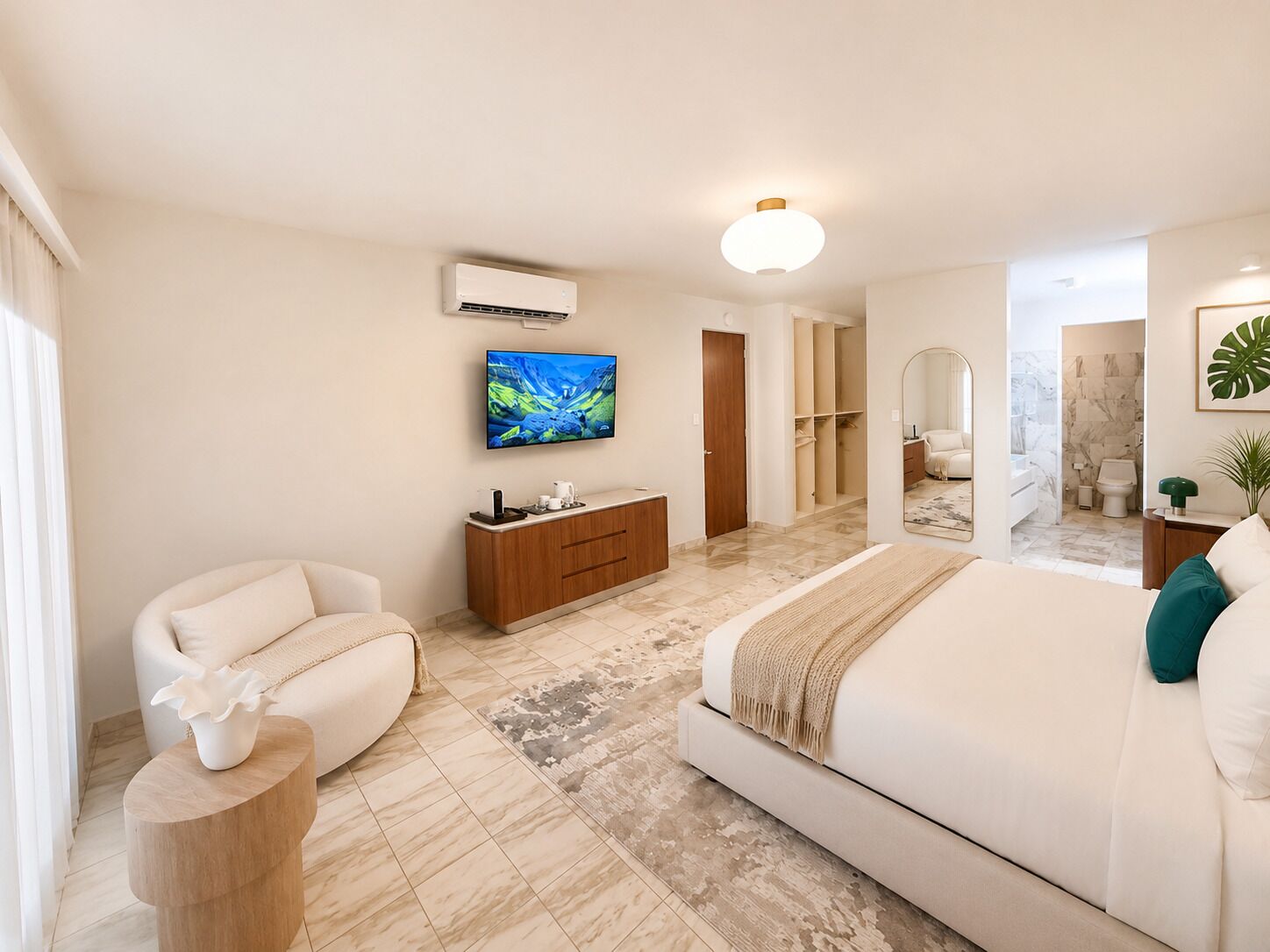The Pearl King Suite. | Down comforters, individually decorated, individually furnished