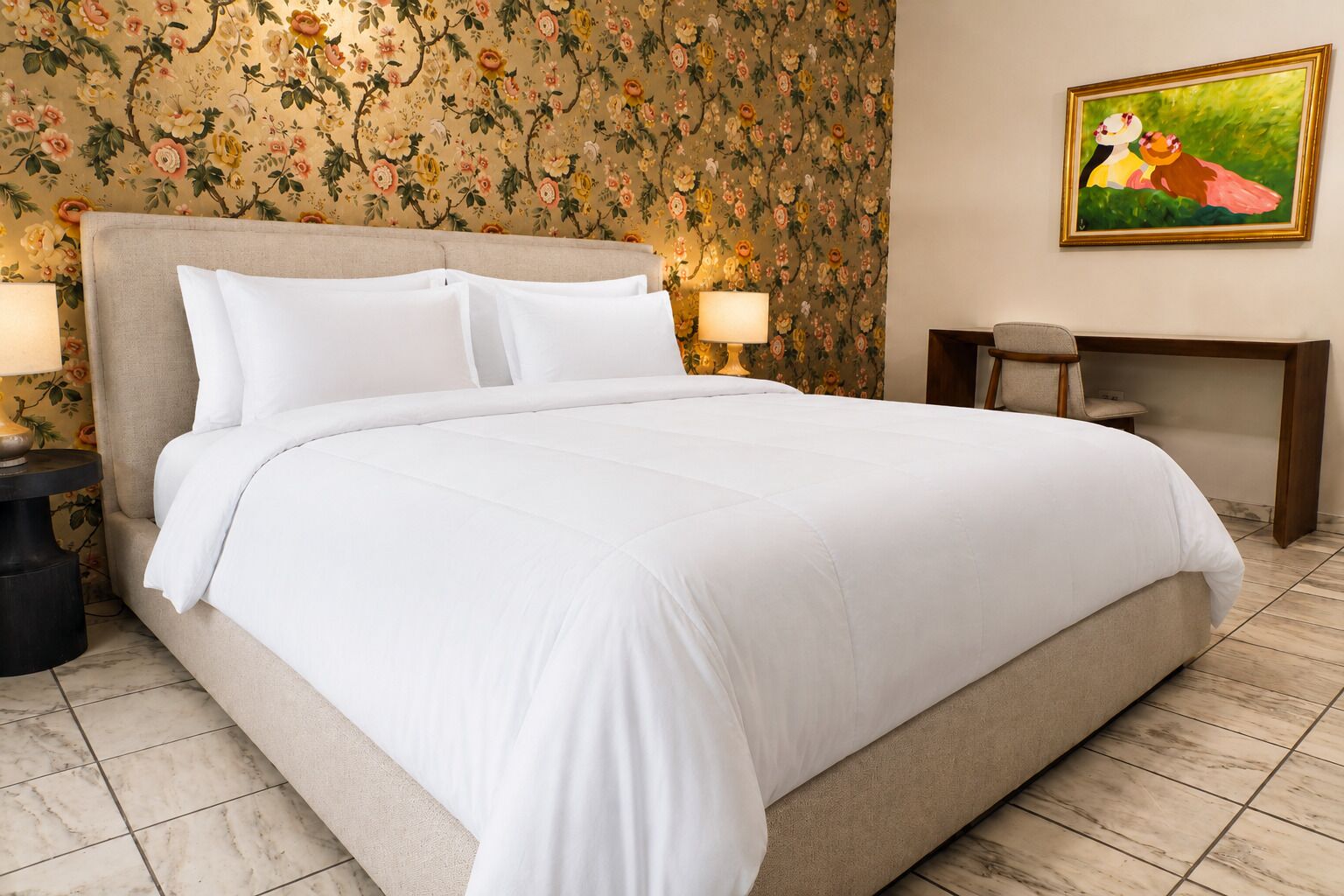 The King | Down comforters, individually decorated, individually furnished