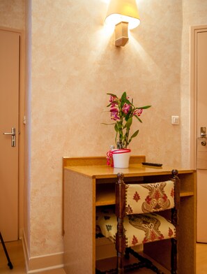 Desk, free cots/infant beds, rollaway beds, free WiFi