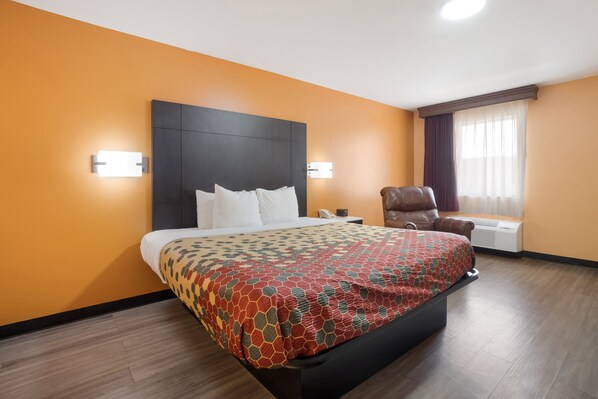 Habitación individual básica, 1 cama King size, para no fumadores | Caja de seguridad en la habitación, wifi gratis y ropa de cama