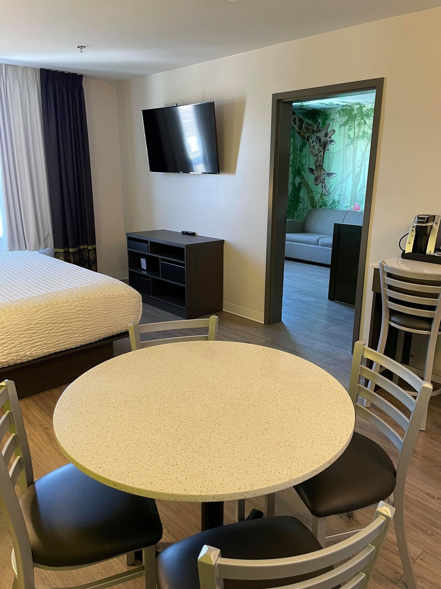 Habitación, 1 habitación, para no fumadores (Efficiency, Jungle theme) | Escritorio, tabla de planchar con plancha y cunas gratuitas 