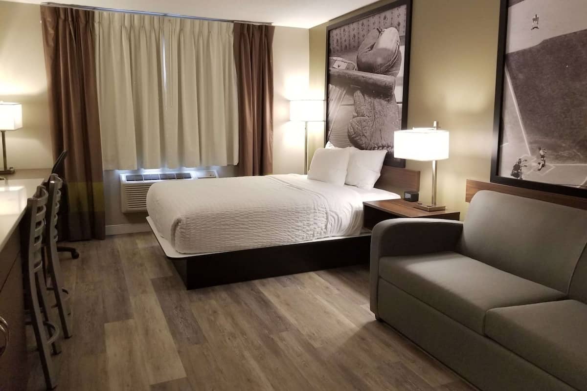 Lit avec matelas Ă plateau-coussin, bureau