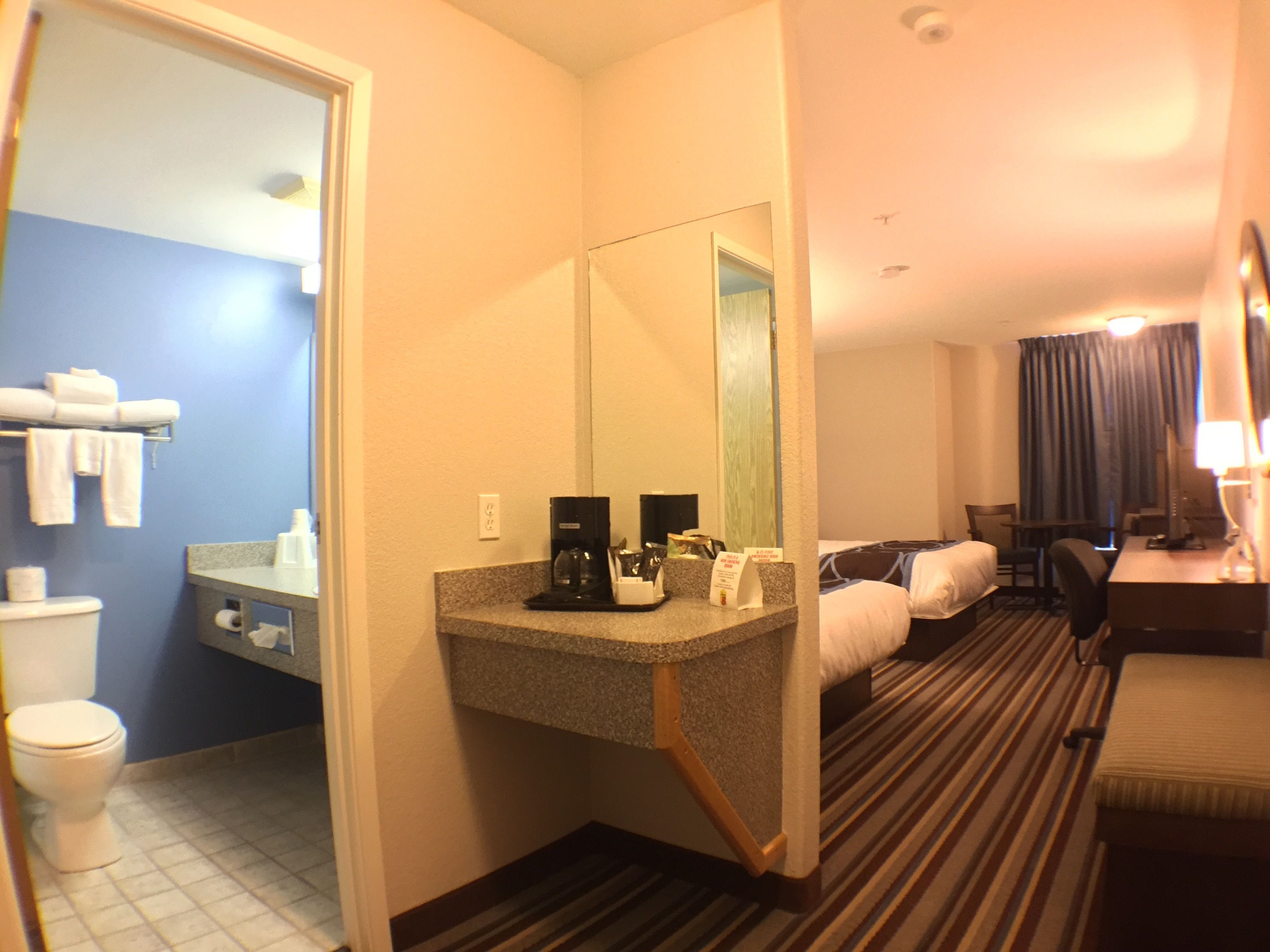 room, 2 queen beds, non smoking (upgraded) | desk, iron/ironing board, free cots/infant beds, free rollaway beds