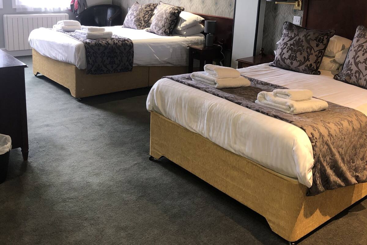 Family Double Room | Premium bedding, desk, blackout drapes, iron/ironing board (on request)