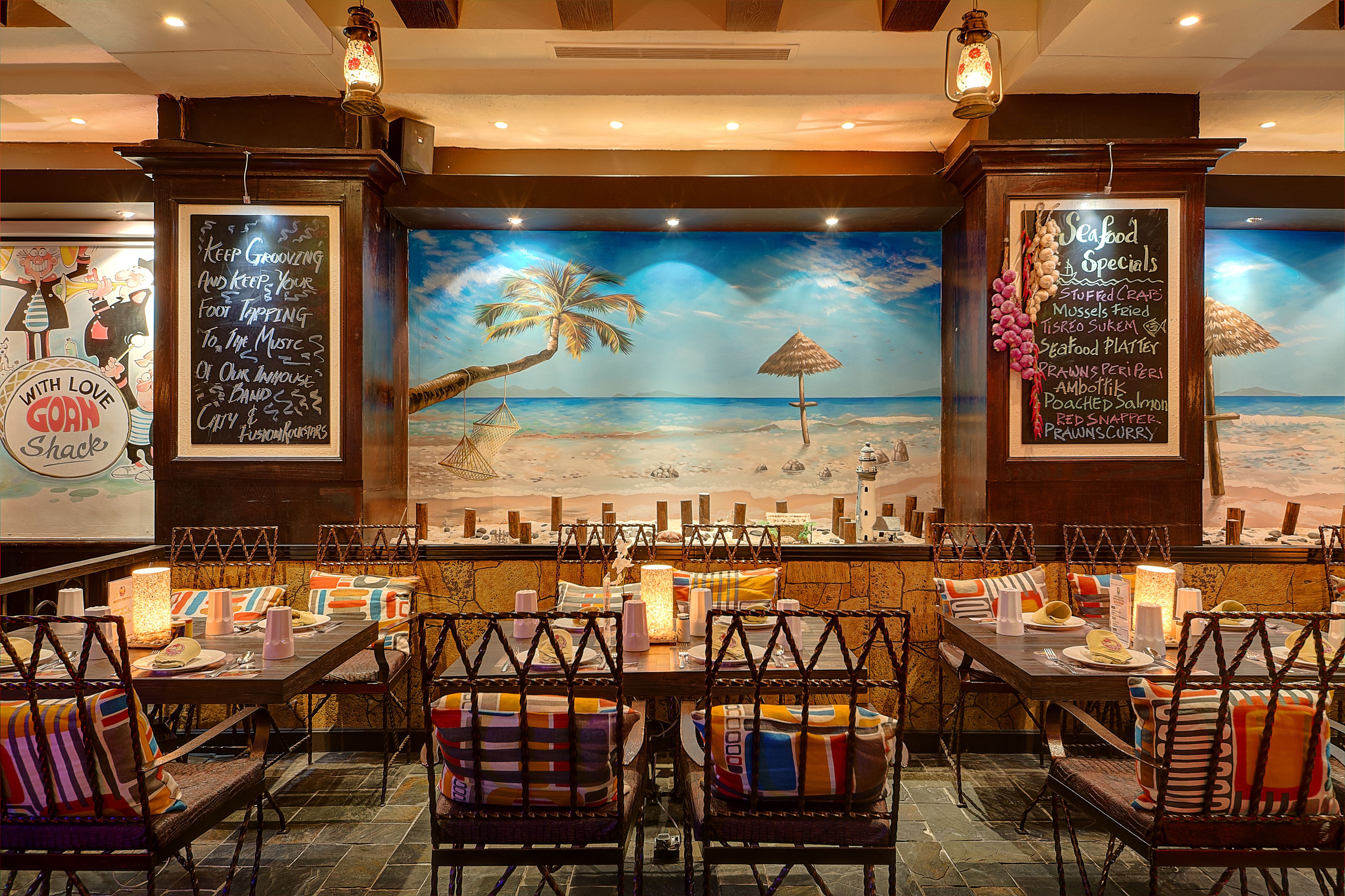 Lunch and dinner served, Pan-Asian cuisine