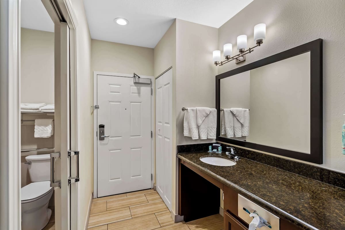 standard room, 2 queen beds, accessible, non smoking | desk, iron/ironing board, free cots/infant beds, rollaway beds