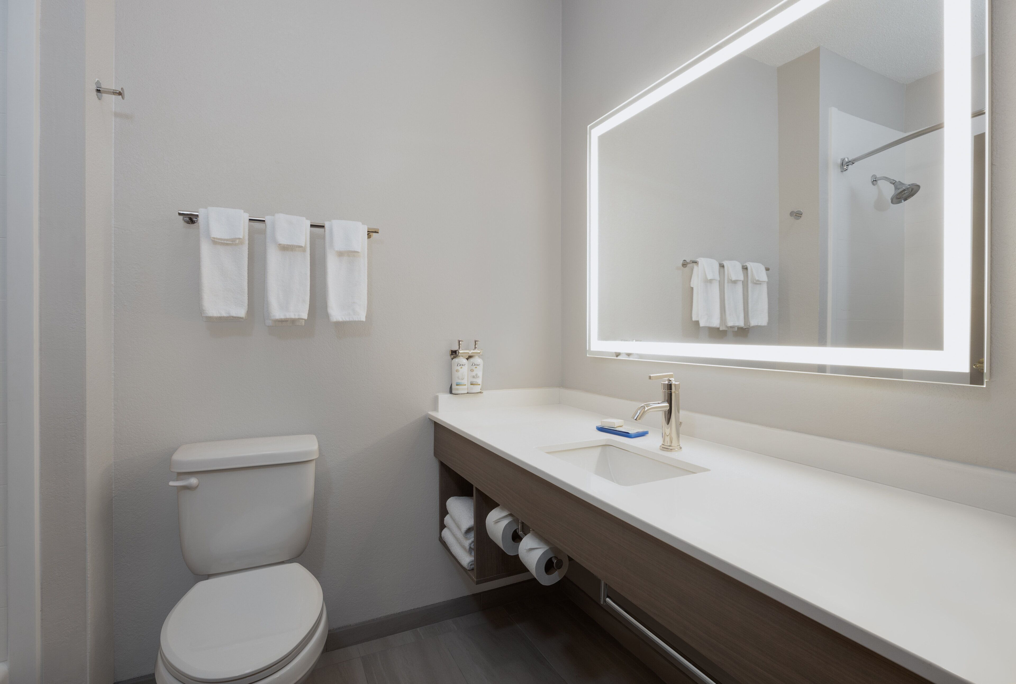 free toiletries, hair dryer, towels, soap