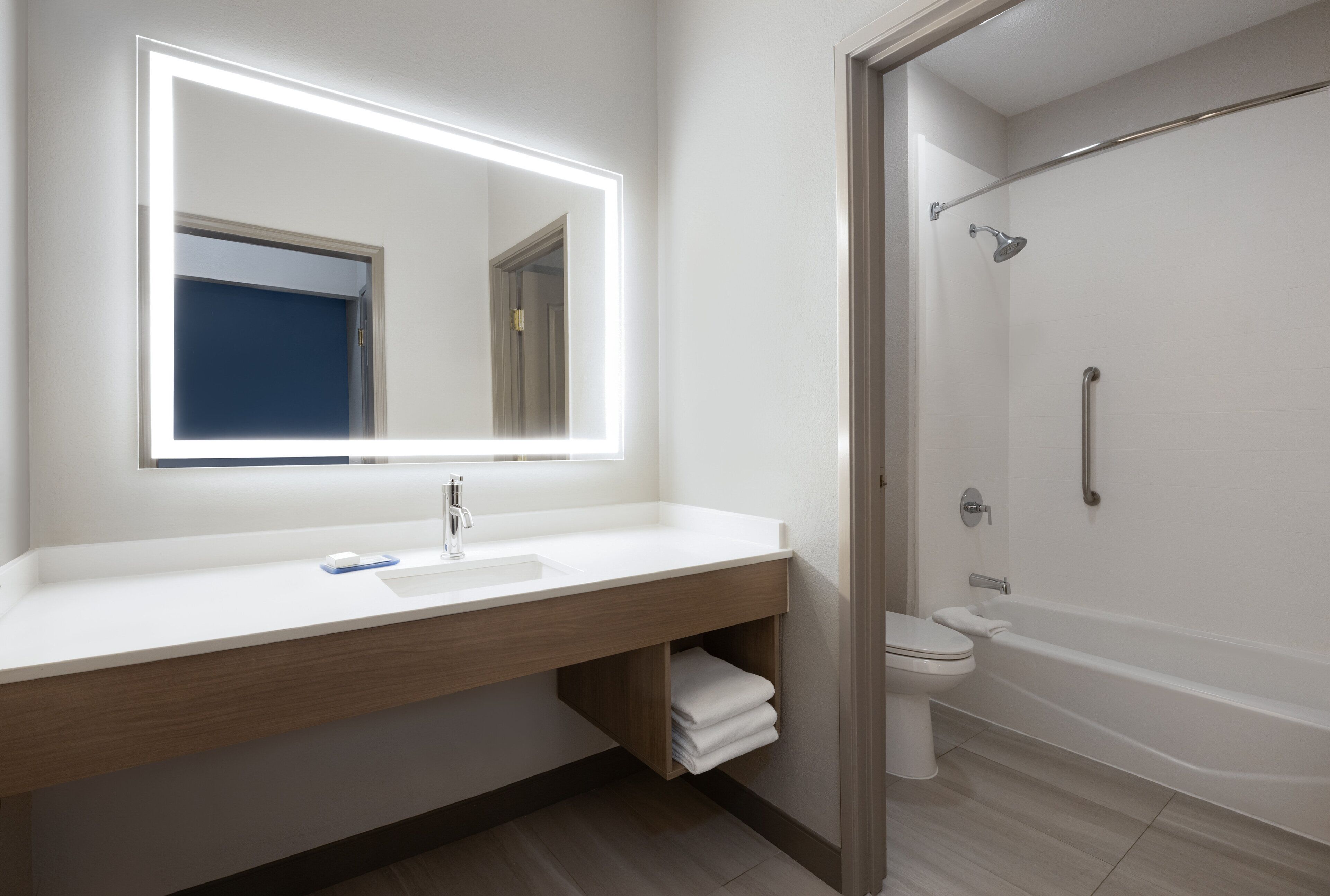 suite, 1 king bed with sofa bed | bathroom | free toiletries, hair dryer, towels, soap