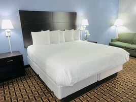 Premium bedding, down comforters, pillowtop beds, desk