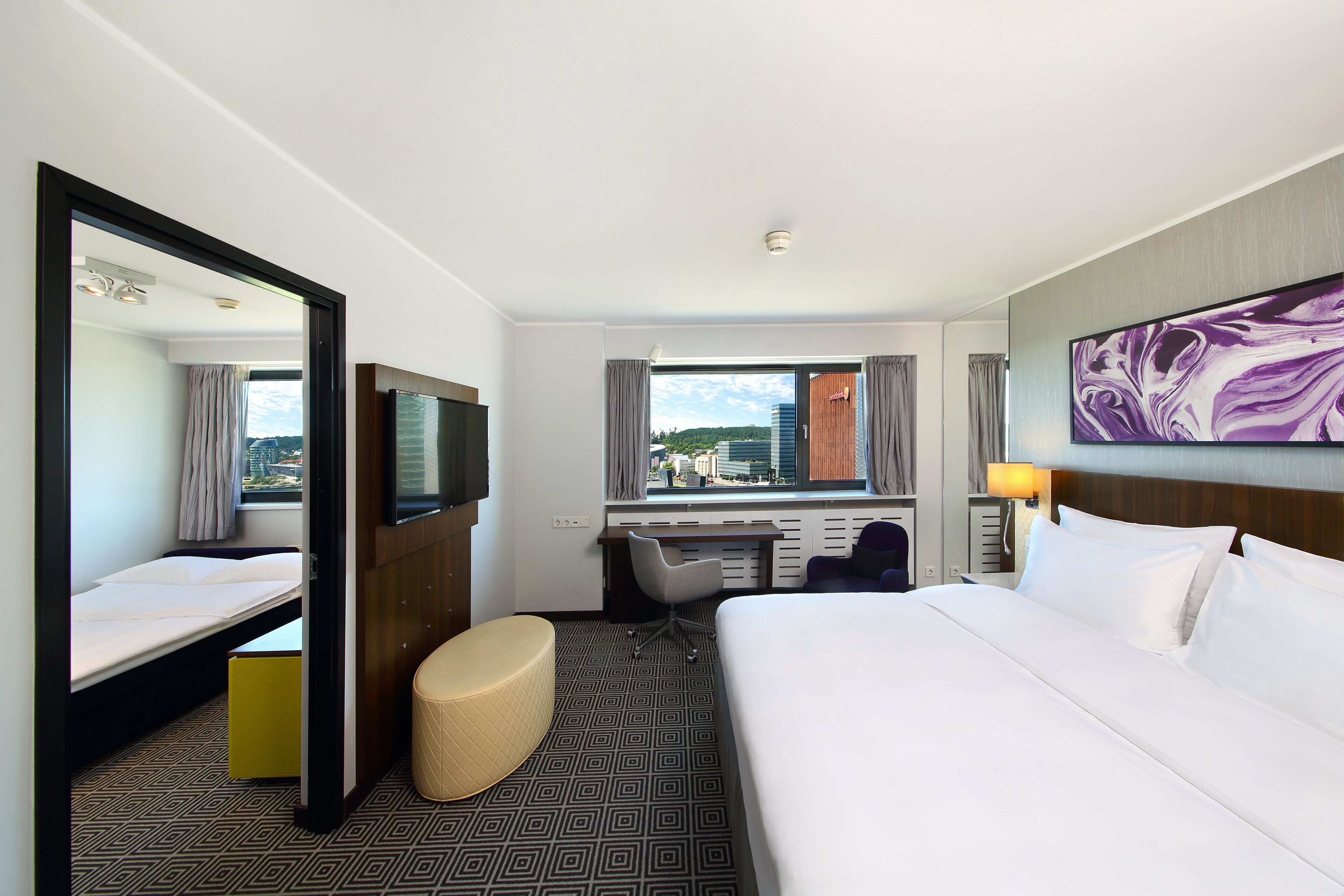 Minibar, in-room safe, desk, blackout curtains