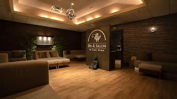 Sauna, steam room, body treatments, hydrotherapy, aromatherapy