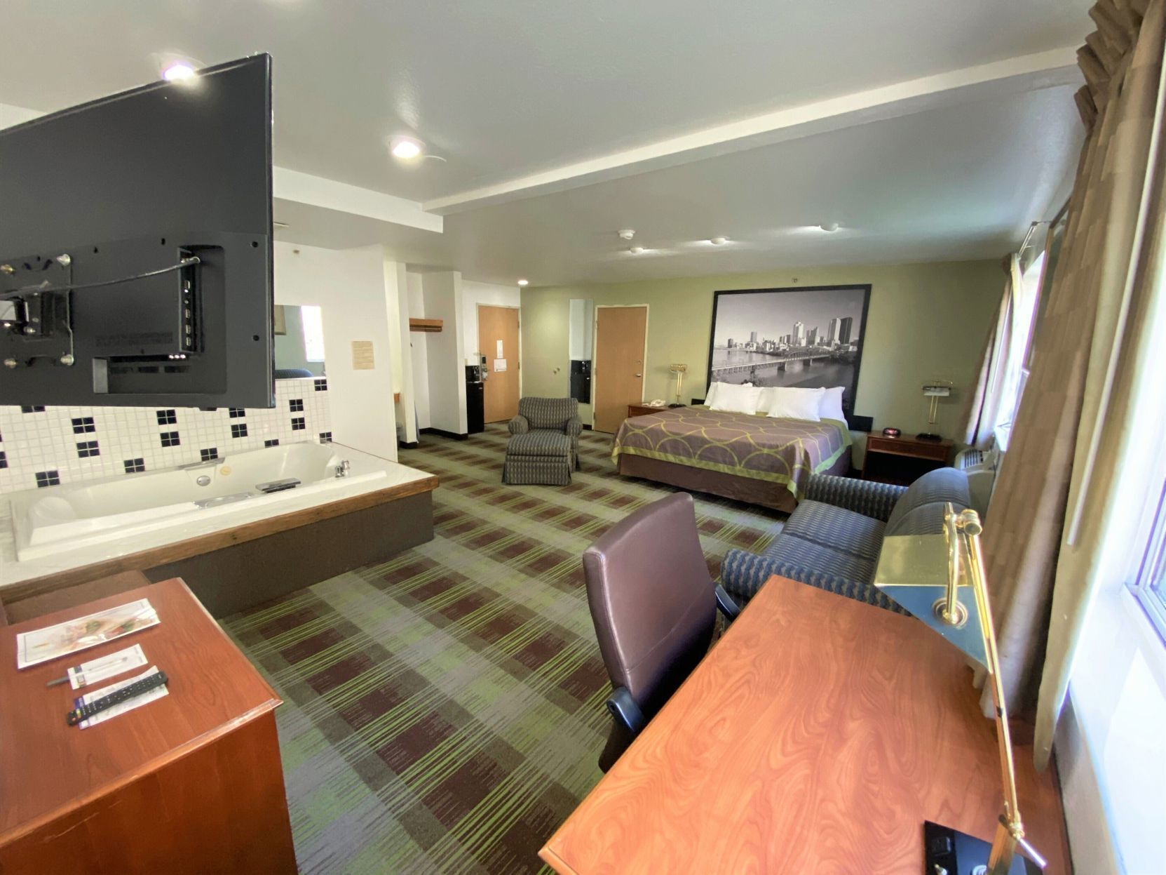 Desk, iron/ironing board, free cribs/infant beds, rollaway beds