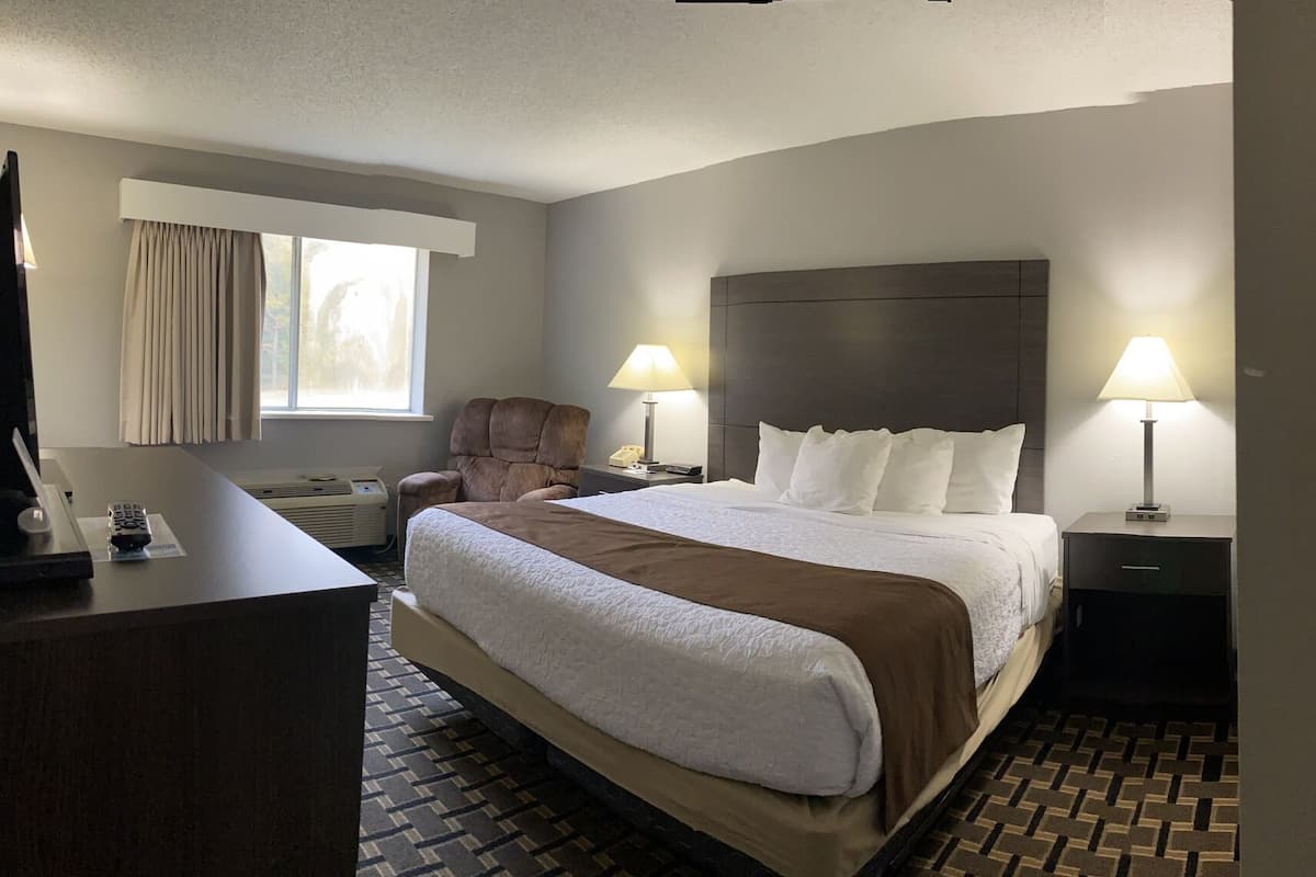 Standard Room, 1 King Bed | Desk, iron/ironing board, free cots/infant beds, rollaway beds