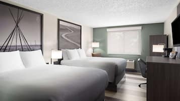 In-room safe, desk, laptop workspace, blackout drapes